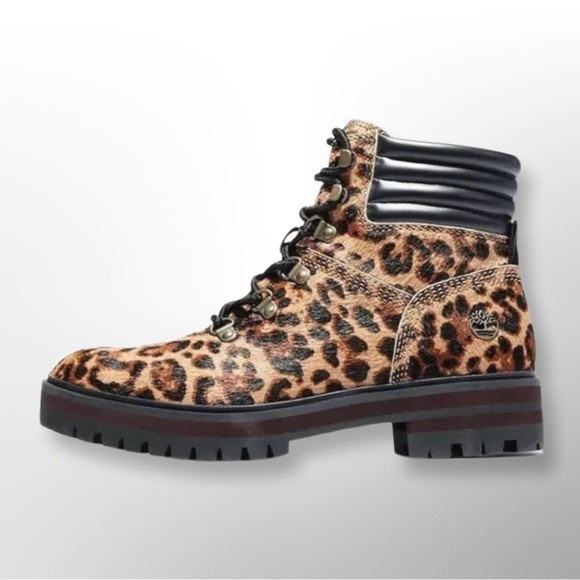Timberland London Square Cheetah Print
Calf Hair Lug Sole Block Combat Boots 8 - Picture 4 of 13